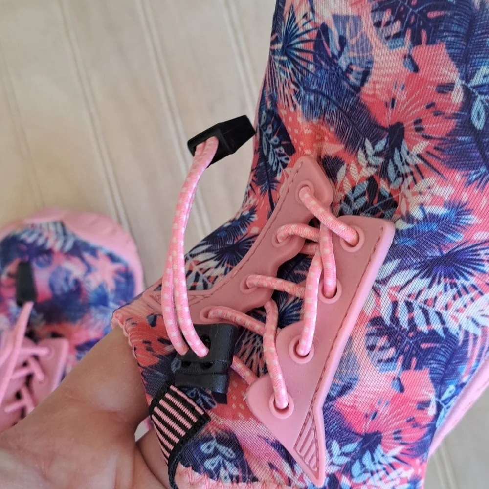 Kids Water Shoes Crova Tropical Palm Print Barefoot Quick-Dry Non Slip